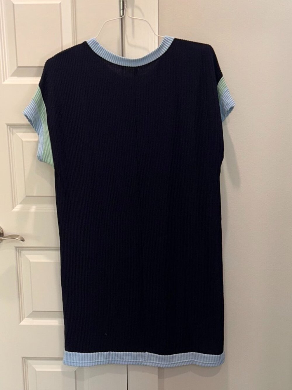 Raised Rib Navy Dress - Picture 2 of 7